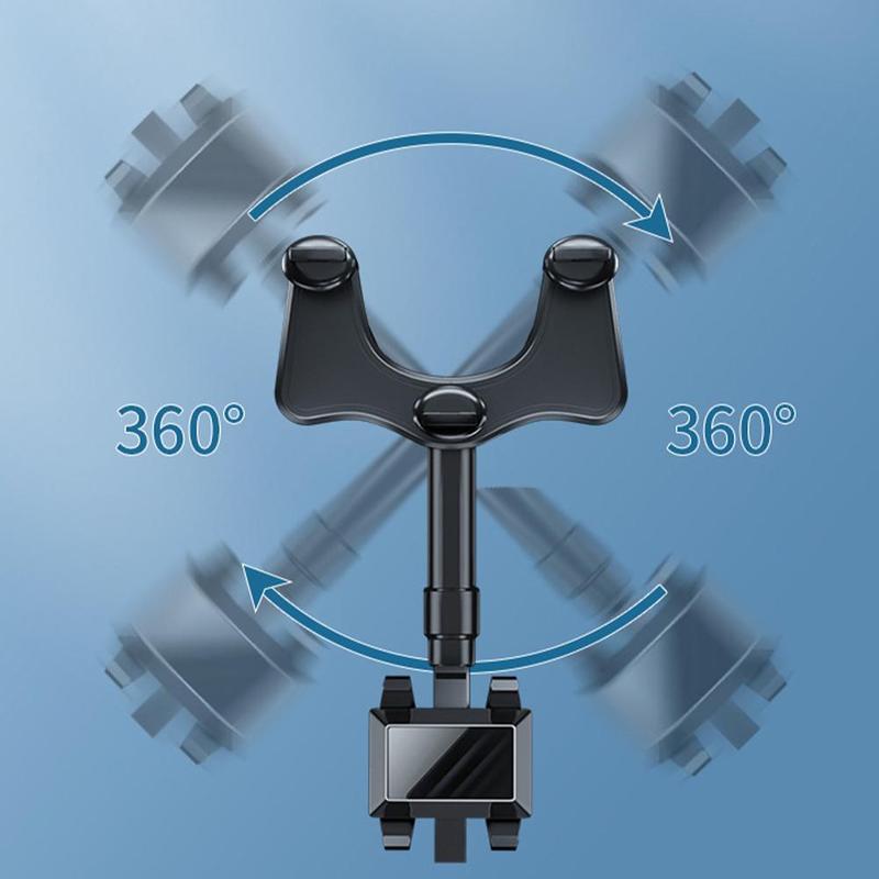 Universal Rearview Mirror Phone Holder With 360 Degree Rotation For Navigation