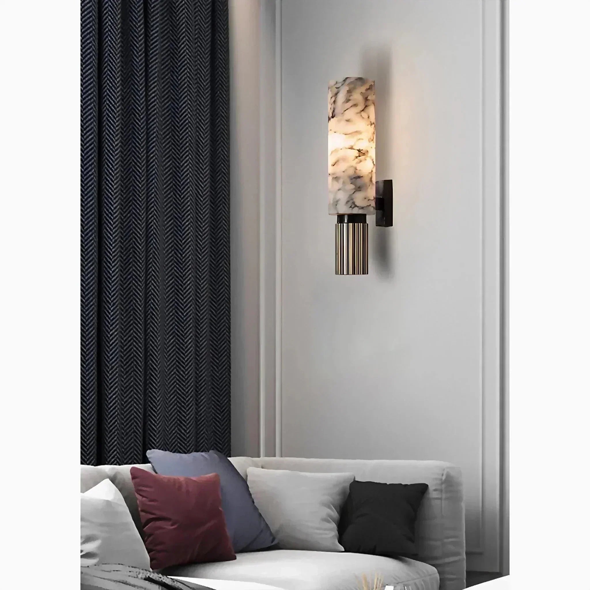 Dimmable Astra Wall Lamp In Marble Finish For Living Rooms And Entryways Modern Style Accent For Walls