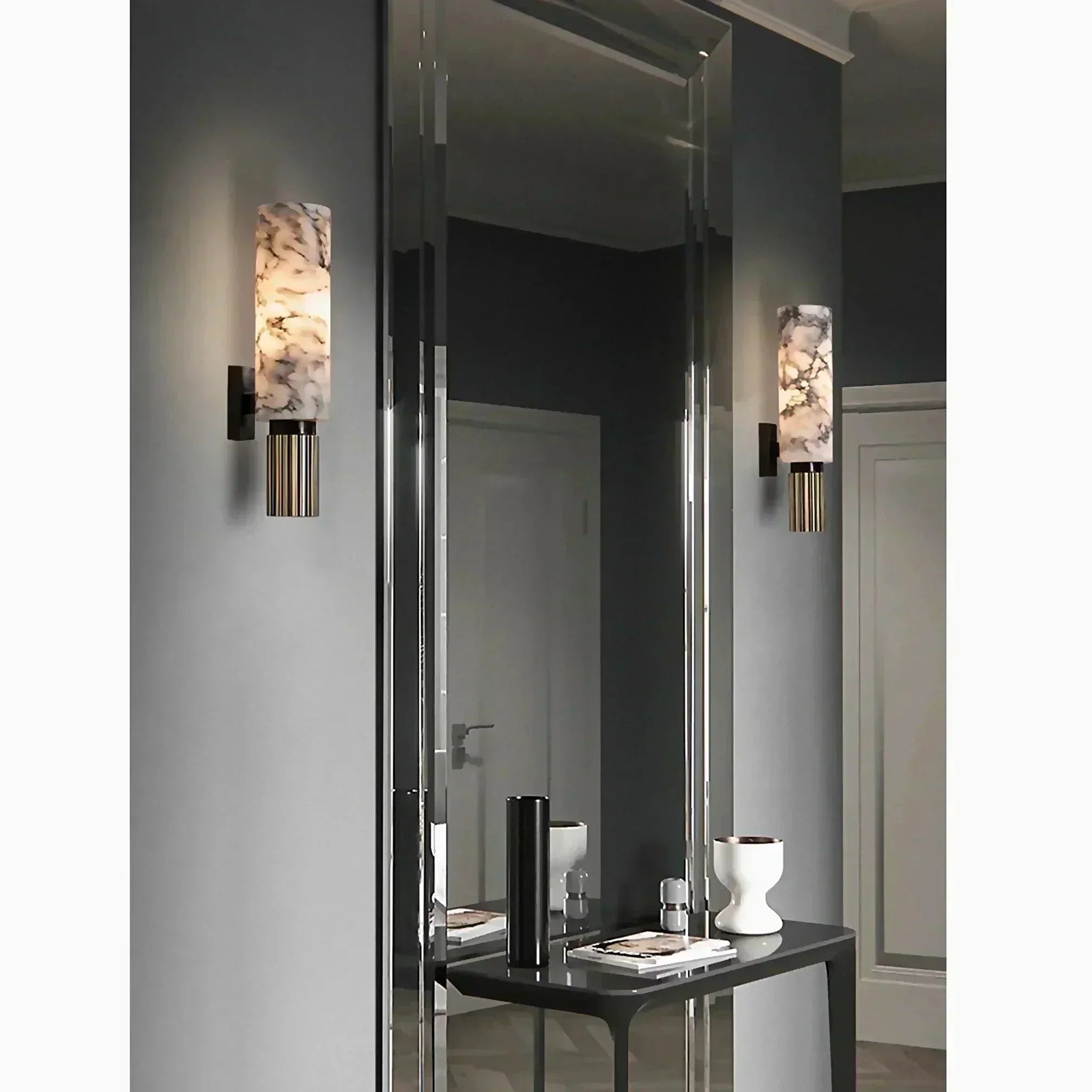 Dimmable Astra Wall Lamp In Marble Finish For Living Rooms And Entryways Modern Style Accent For Walls