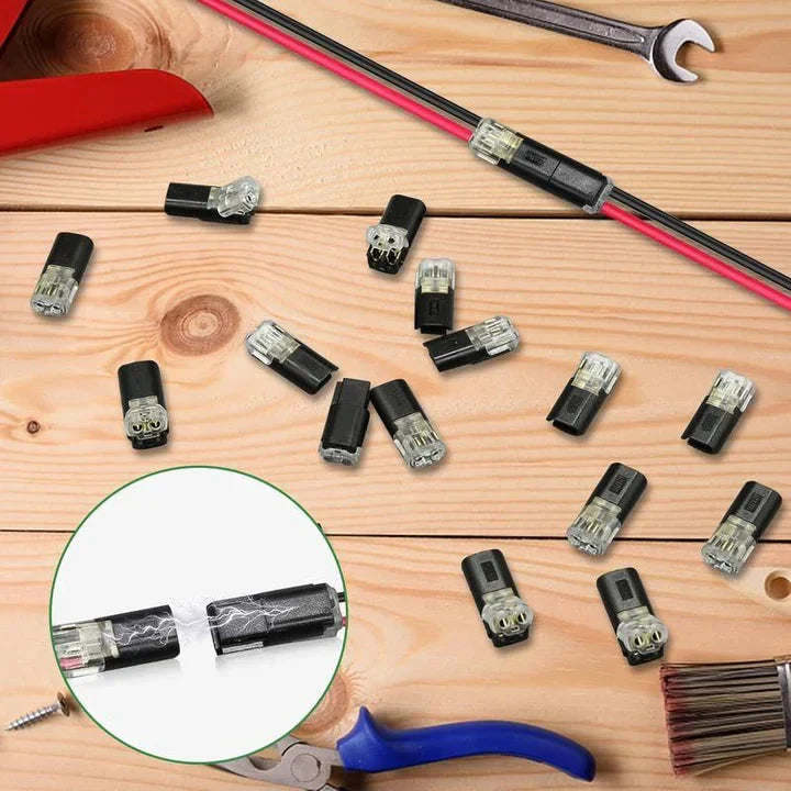 2-polige Schnellverbinder für Kabel – Ohne Abisolieren – 50-teiliges Set Zorenza