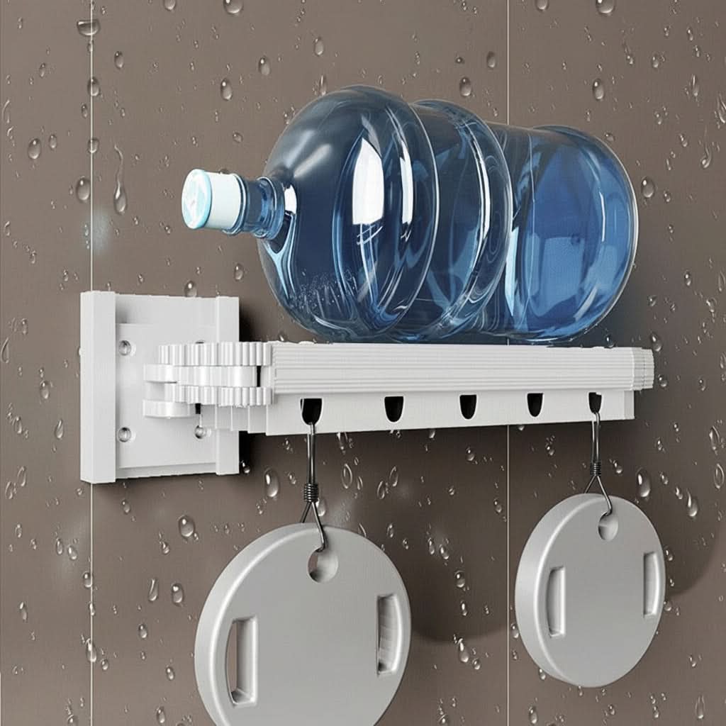DRYDIVA Faltbares Duschvorhangstangen-Set — wasserdichtes Badezimmer-Trennsystem