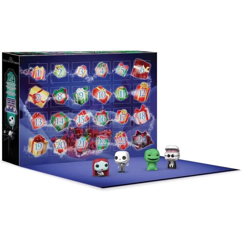 NIGHTMAREJOY 24 figurás Pocket Pops adventi naptár — hátborzongató karácsonyi visszaszámláló dekoráció