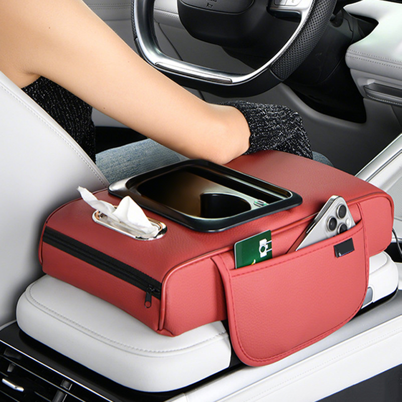 Auto-Mittelarmlehne mit USB-Ladefunktion – Getränkehalter & Stauraum Zorenza