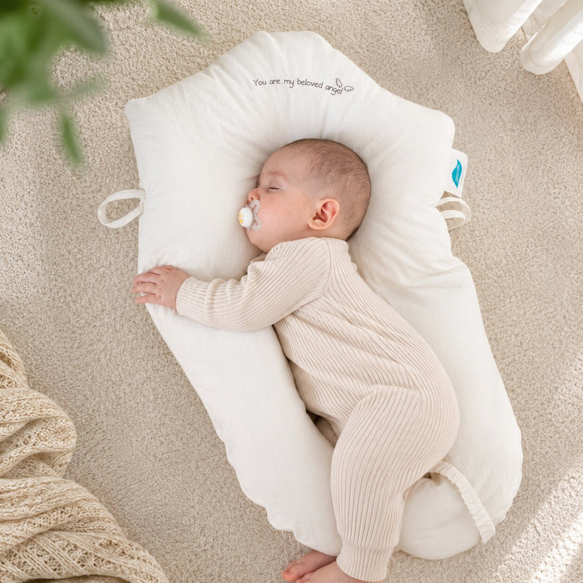 Cradle Contour Baby Positioning Pillow — Adjustable Side Support, Recessed Head Zone