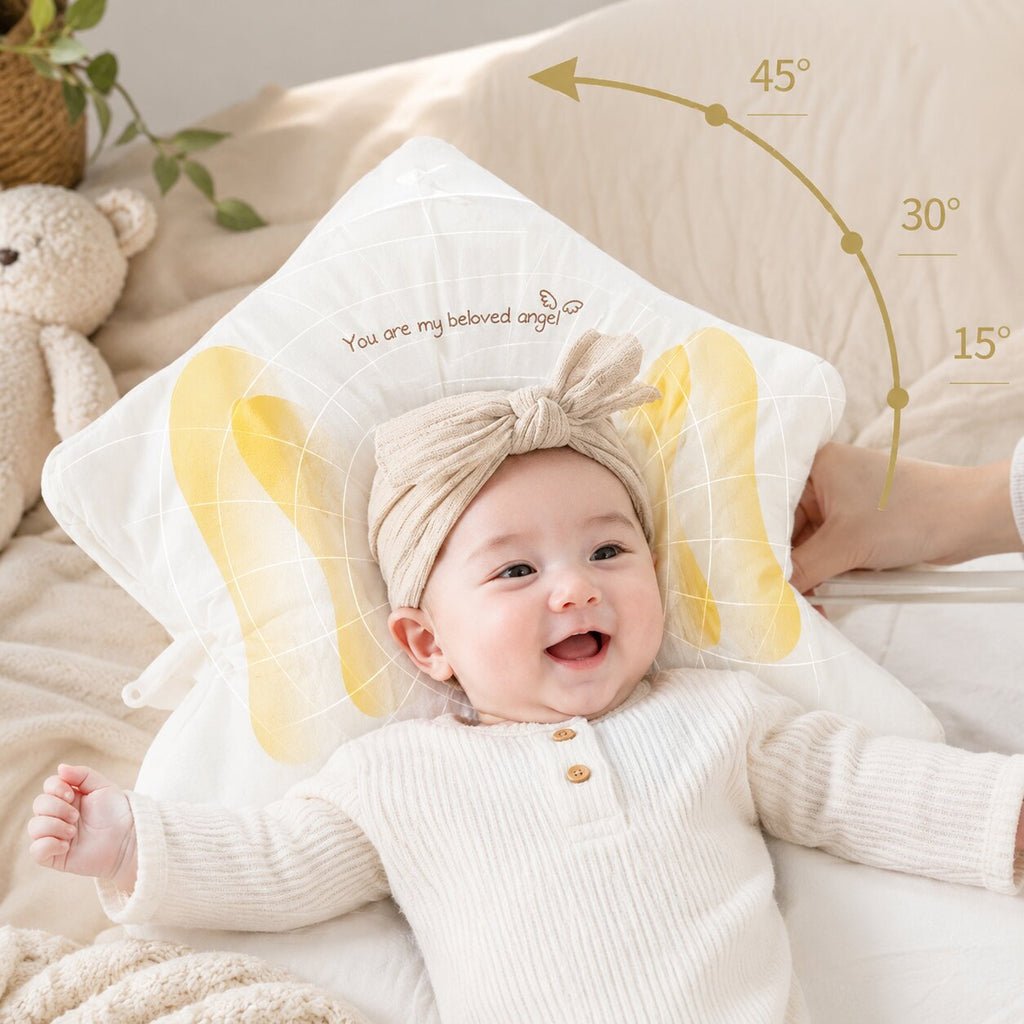 Cradle Contour Baby Positioning Pillow — Adjustable Side Support, Recessed Head Zone