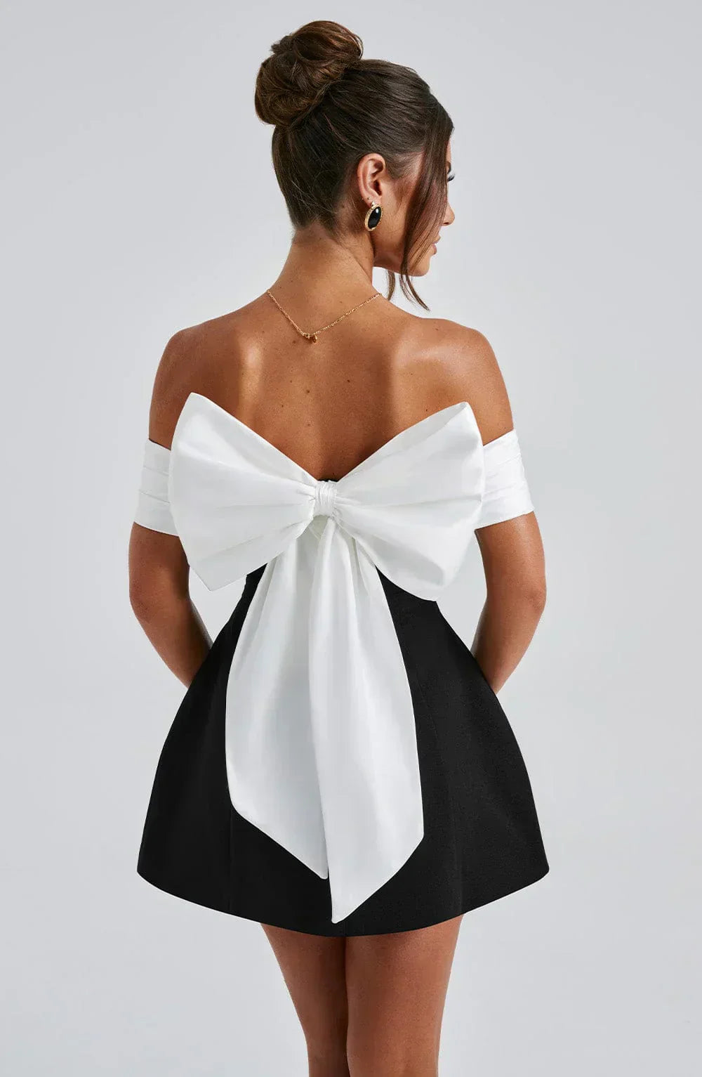 Backless Bow Mini Dress | Ka-mostore