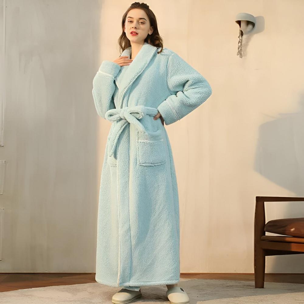 Comfyra Fleece Bathrobe — Soft, Warm Unisex Robe for Women and Men