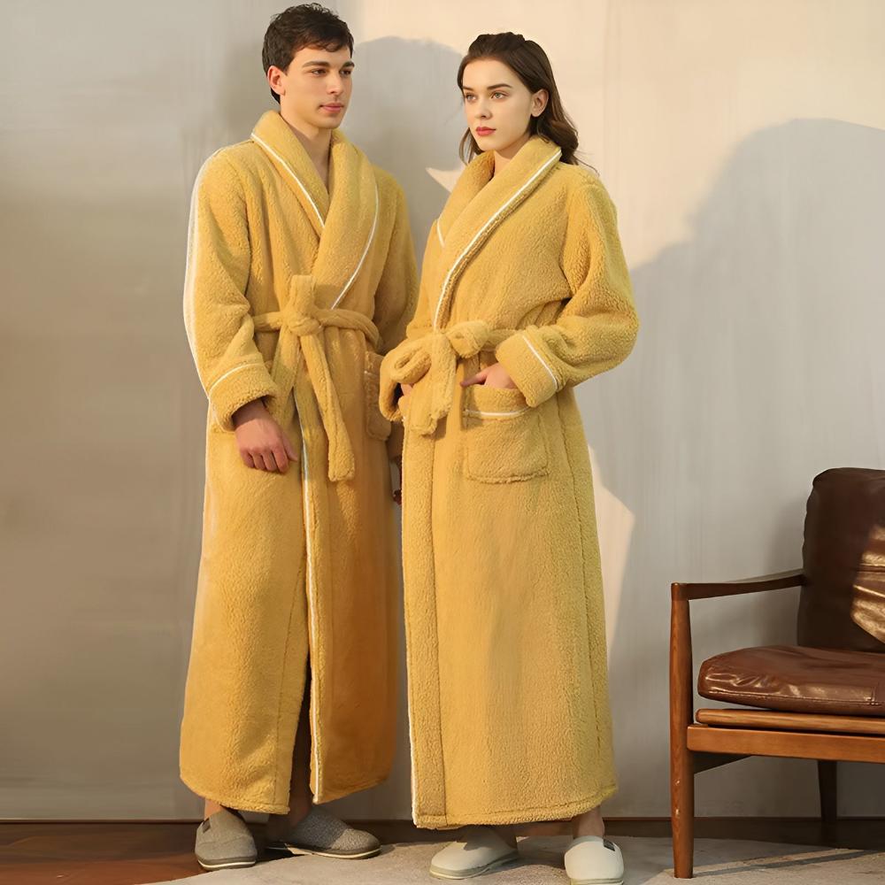 Comfyra Fleece Bathrobe — Soft, Warm Unisex Robe for Women and Men