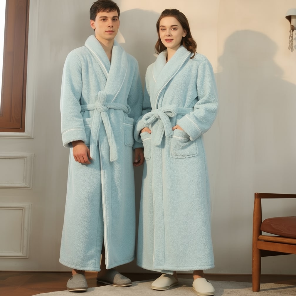 Comfyra Fleece Bathrobe — Soft, Warm Unisex Robe for Women and Men