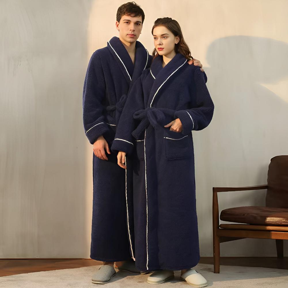 Comfyra Fleece Bathrobe — Soft, Warm Unisex Robe for Women and Men