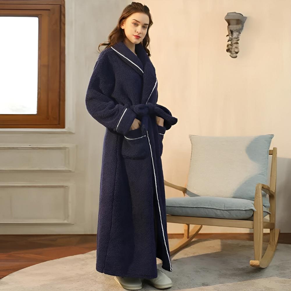 Comfyra Fleece Bathrobe — Soft, Warm Unisex Robe for Women and Men