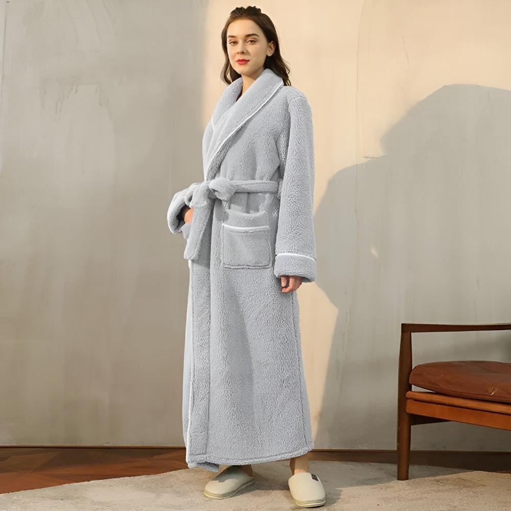 Comfyra Fleece Bathrobe — Soft, Warm Unisex Robe for Women and Men