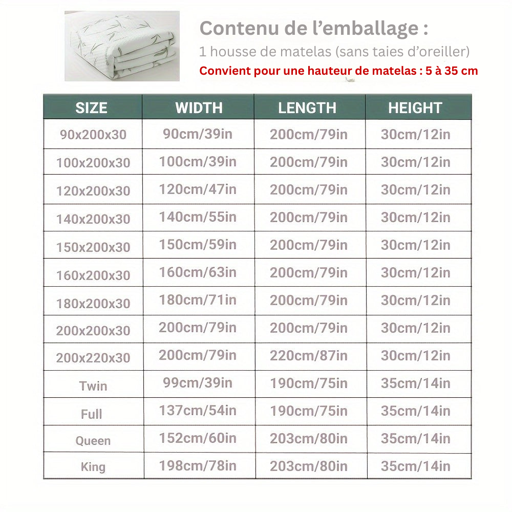 BambooCool Mattress Protector – Breathable and Cooling for Improved Sleep Comfort | Ka-mostore
