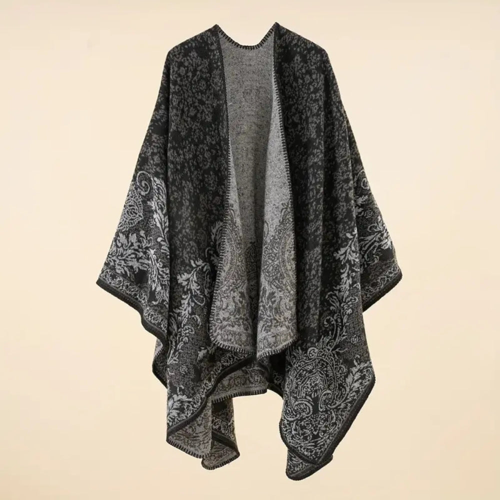 Manta tipo chal cálida con estampado barroco | Ka-mostore