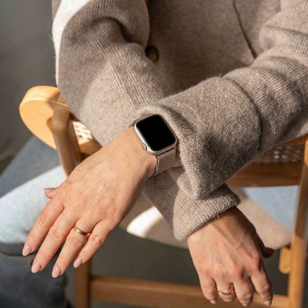 Milánský řemínek pro Apple Watch — provedení Starlight s nepřetržitou smyčkou