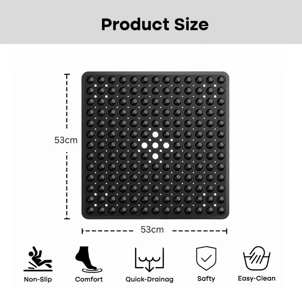 Secure Shower Non Slip Mat with Suction | Ka-mostore