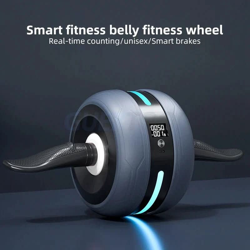 Rolo abdominal CoreRoll — Treinador abdominal com retorno automático e contador integrado