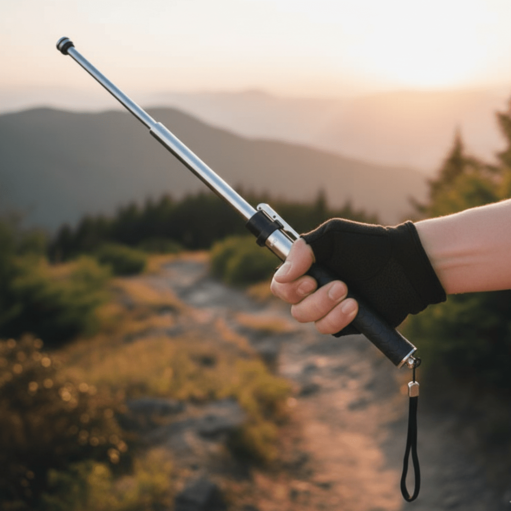 Trekking Pole With Adjustable Length And Anti-Slip Grip, Lightweight Walking Stick