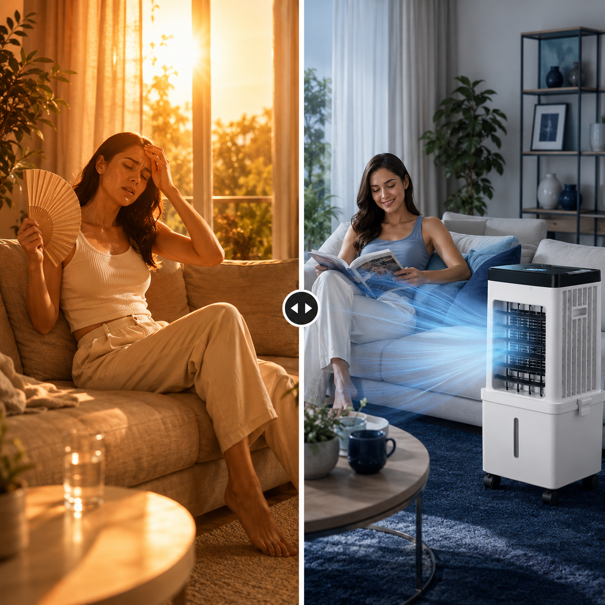 Raffrescatore d’aria portatile 3 in 1 FrostAir — Umidifica, purifica l’aria e rinfresca