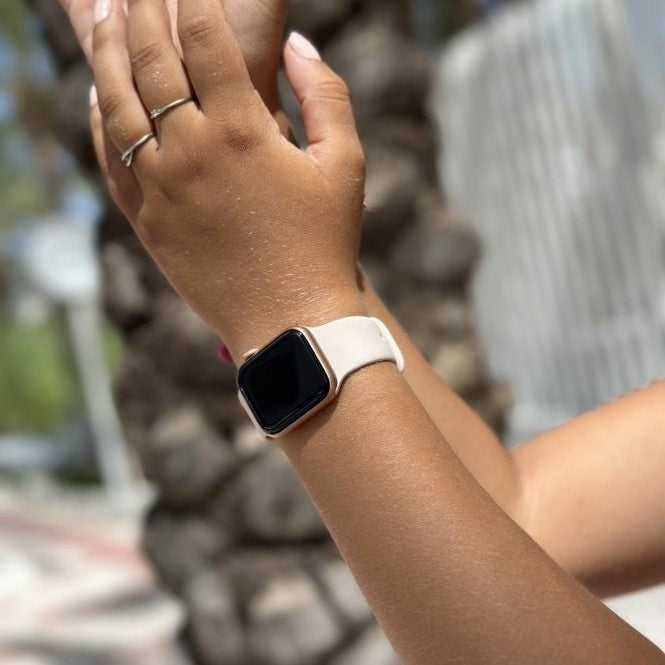 Apple Watch Beige Silicone Strap — Xoxo Wildhearts