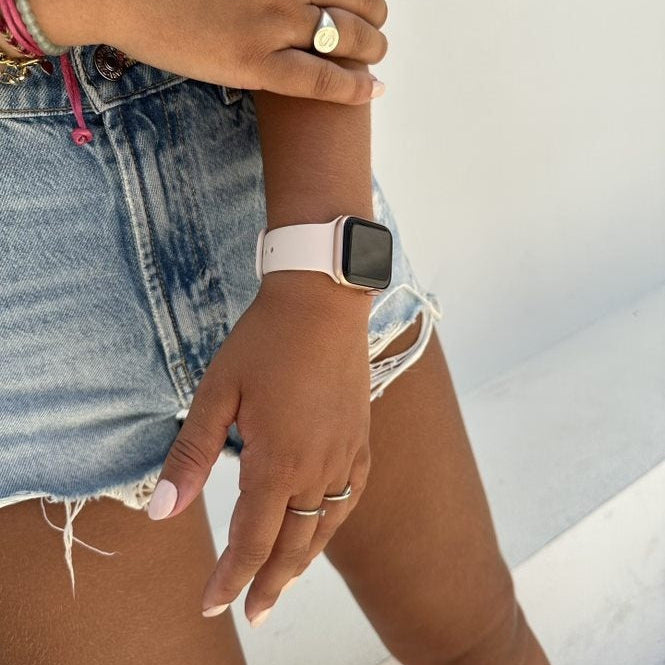 Apple Watch Beige Silicone Strap — Xoxo Wildhearts