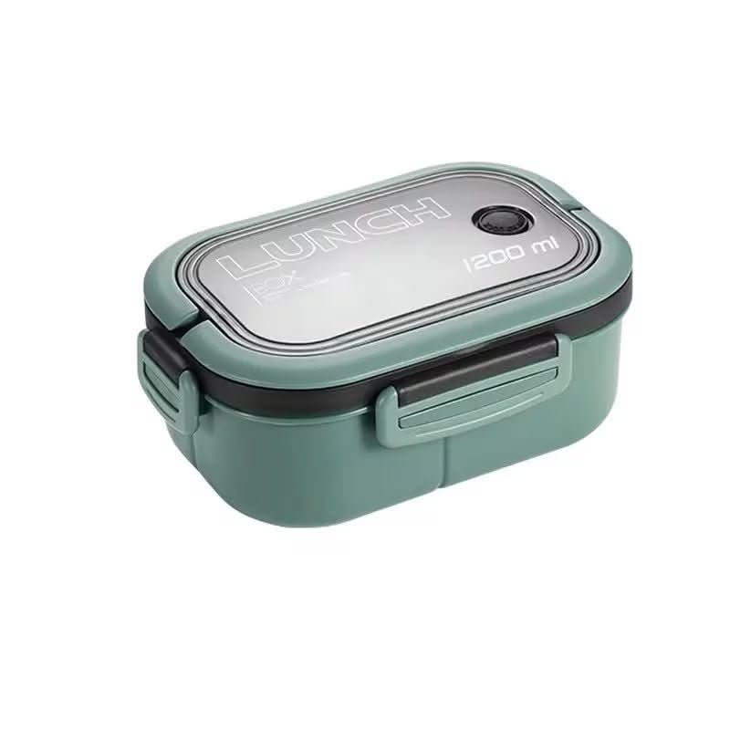 Organiseur à deux niveaux pour déjeuner bento BENTOMIRA — Compartiments séparés, couverts inclus