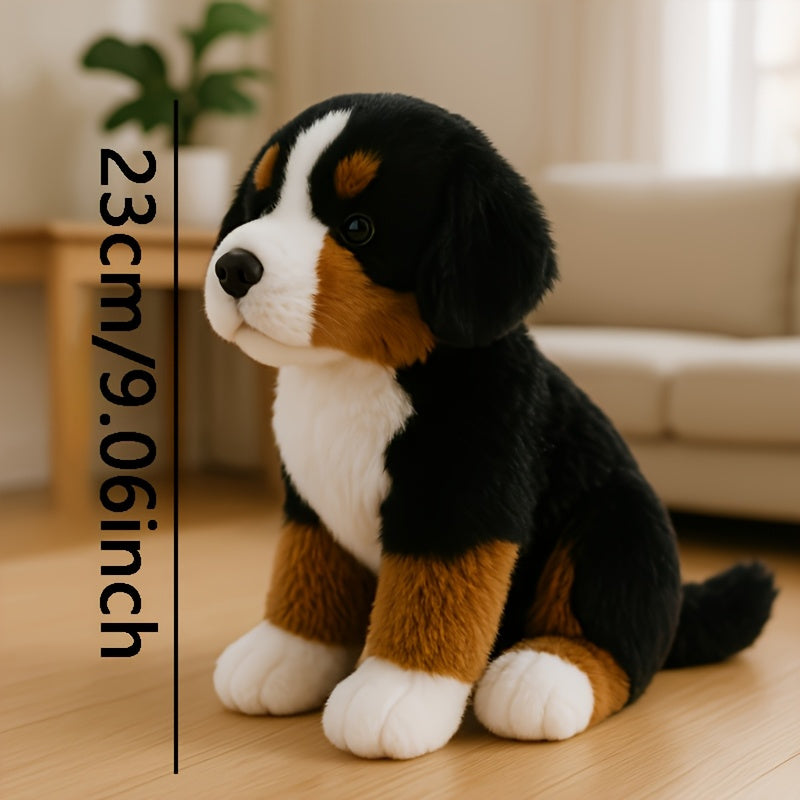 Peluche chiot bouvier bernois SoftBernie — Aspect réaliste, pelage duveteux, douceur réconfortante