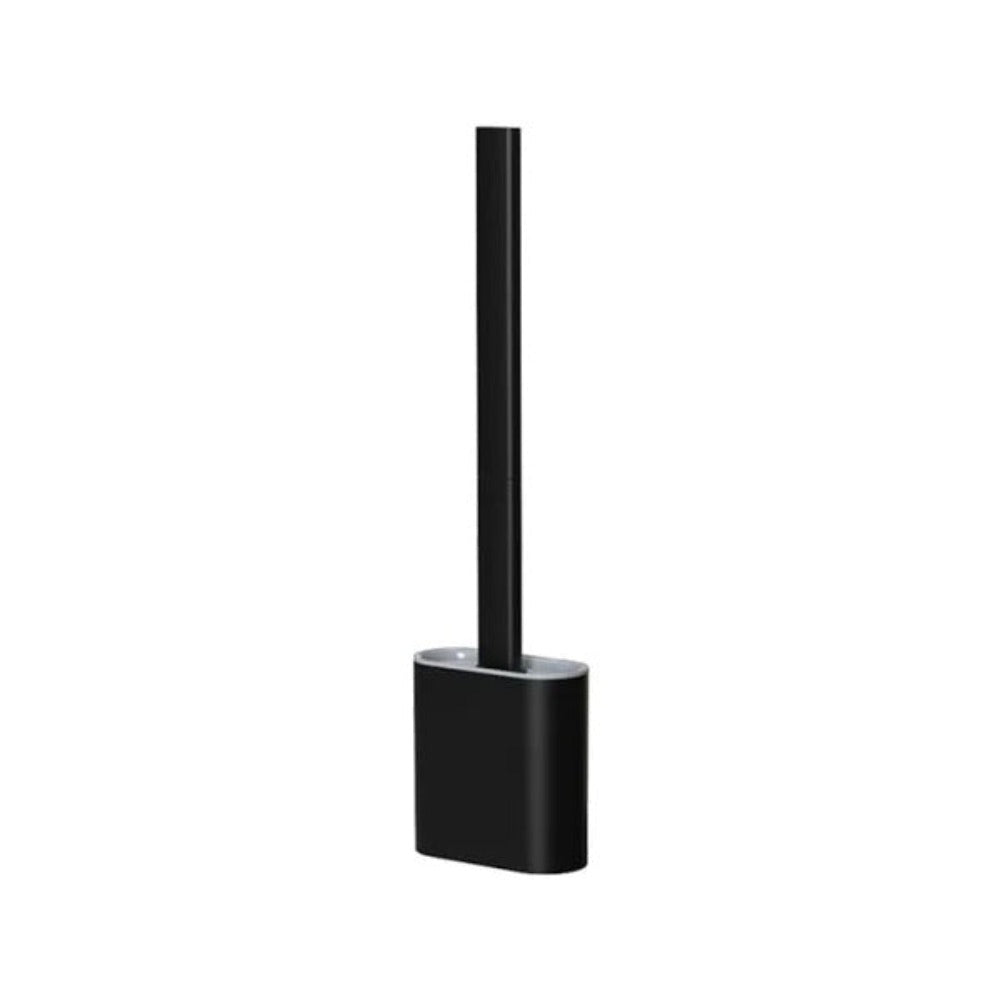 Silicone Flexible Wall-Mount Toilet Brush With Holder, Hygienic No-Drill Cleaning