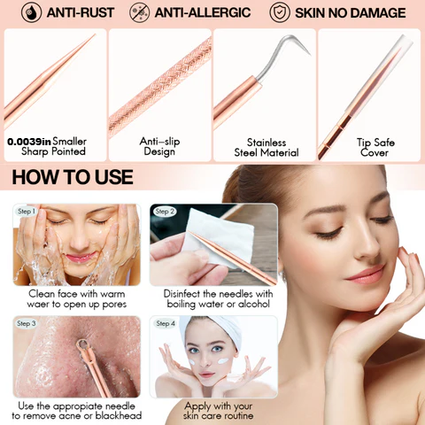 Pimple & Blackhead Remover Tool Kit | Ka-mostore