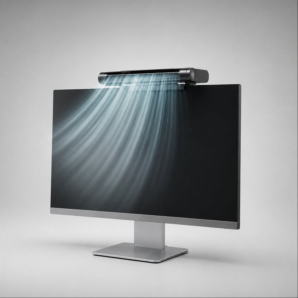 Ventilador de escritorio USB sin aspas Luftkavell con luz LED, silencioso y con circulación de aire