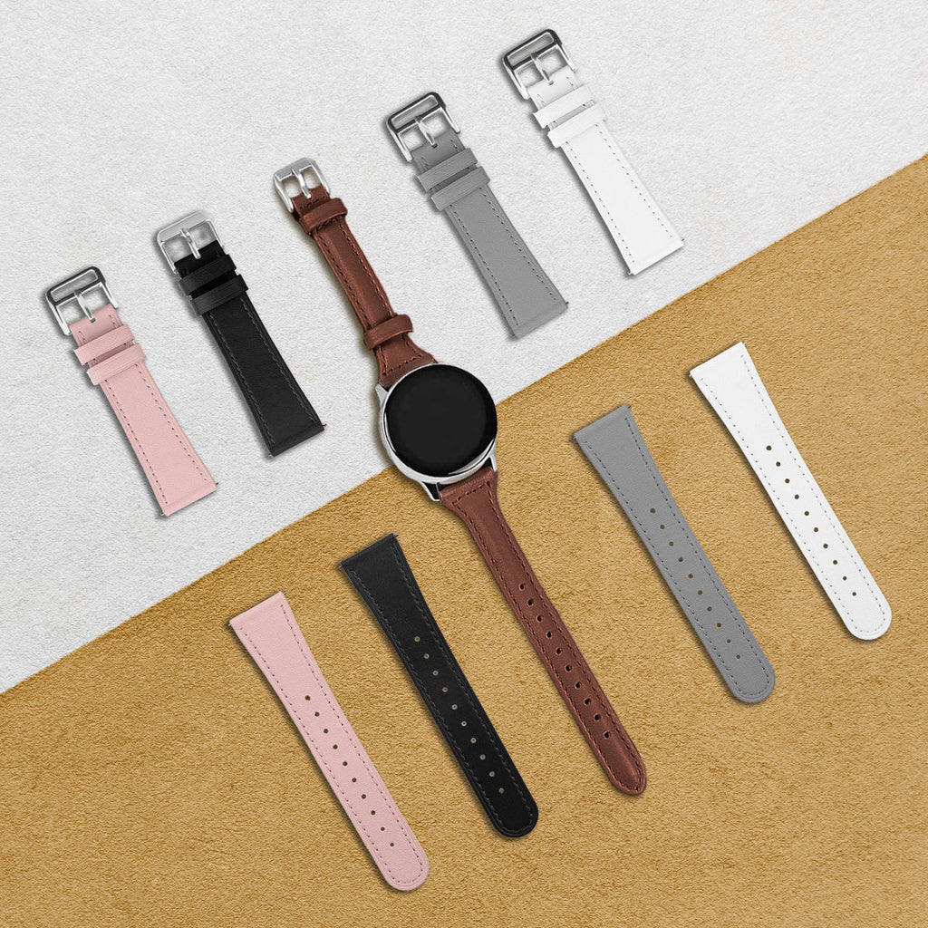 Moderní kožený řemínek Samsung Galaxy Watch 3 41 mm v růžové barvě
