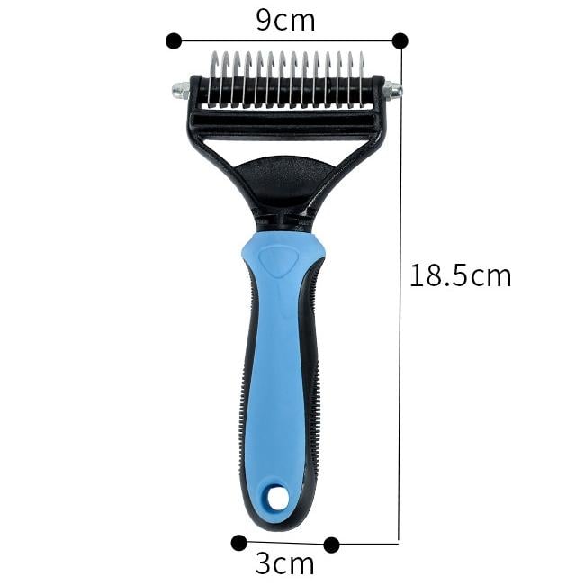 Brosse démêlante double face pour chien et chat - Démêlage en douceur et élimination en profondeur des nœuds