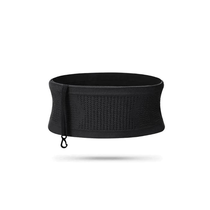 Elastischer Laufgürtel mit 4 Taschen — rutschfeste Sport-Gürteltasche