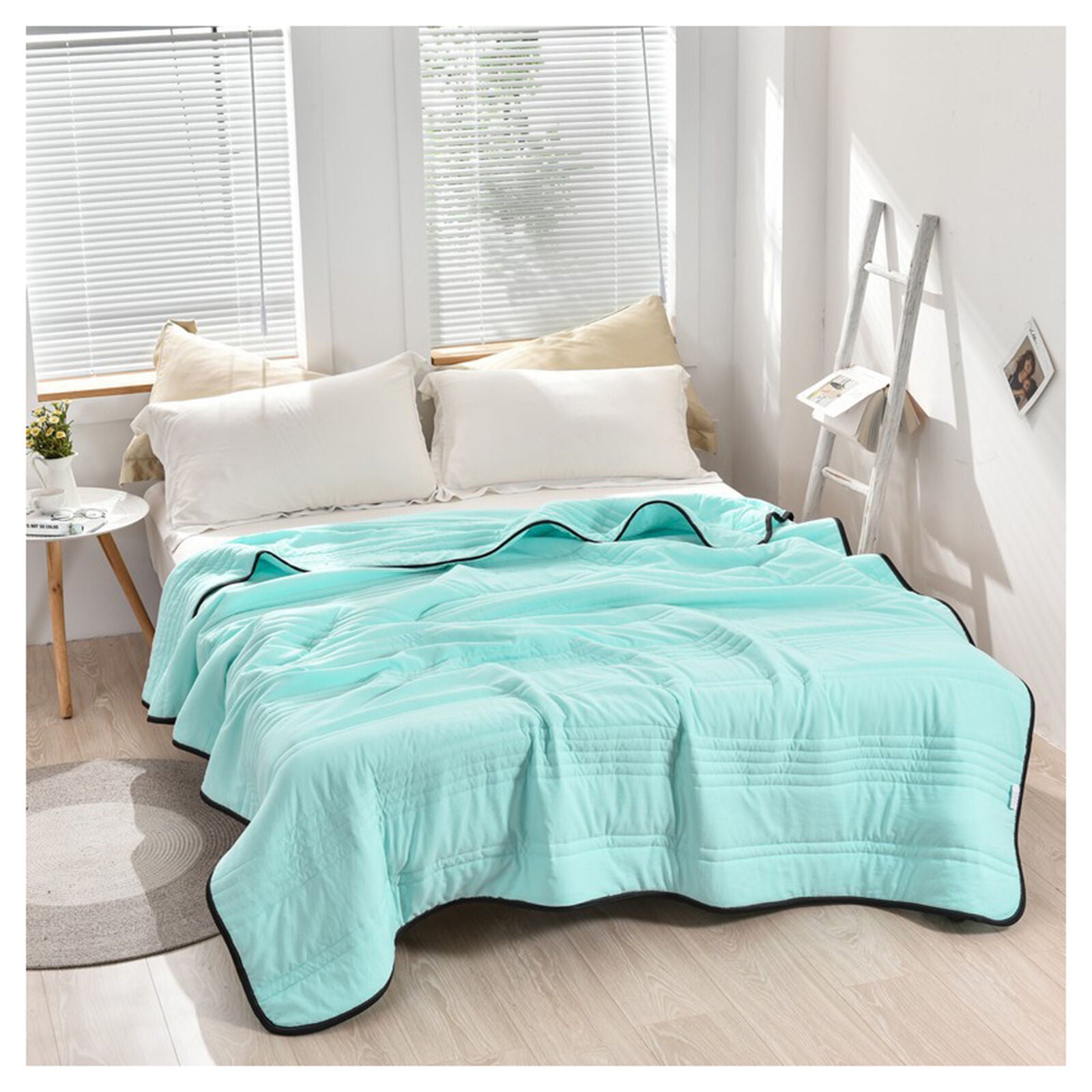 All Seasons Breathable Cooling Blanket Lightweight Moisture-Wicking Polyester