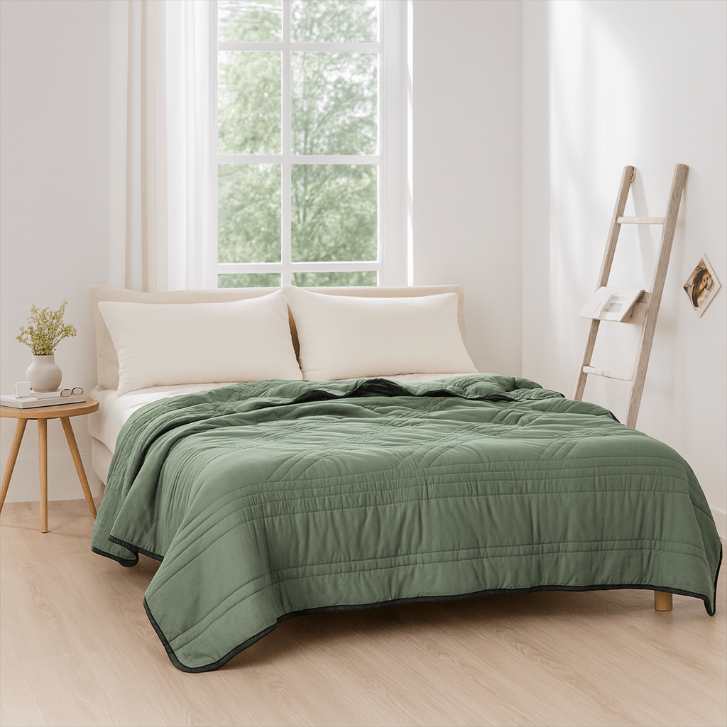 All Seasons Breathable Cooling Blanket Lightweight Moisture-Wicking Polyester