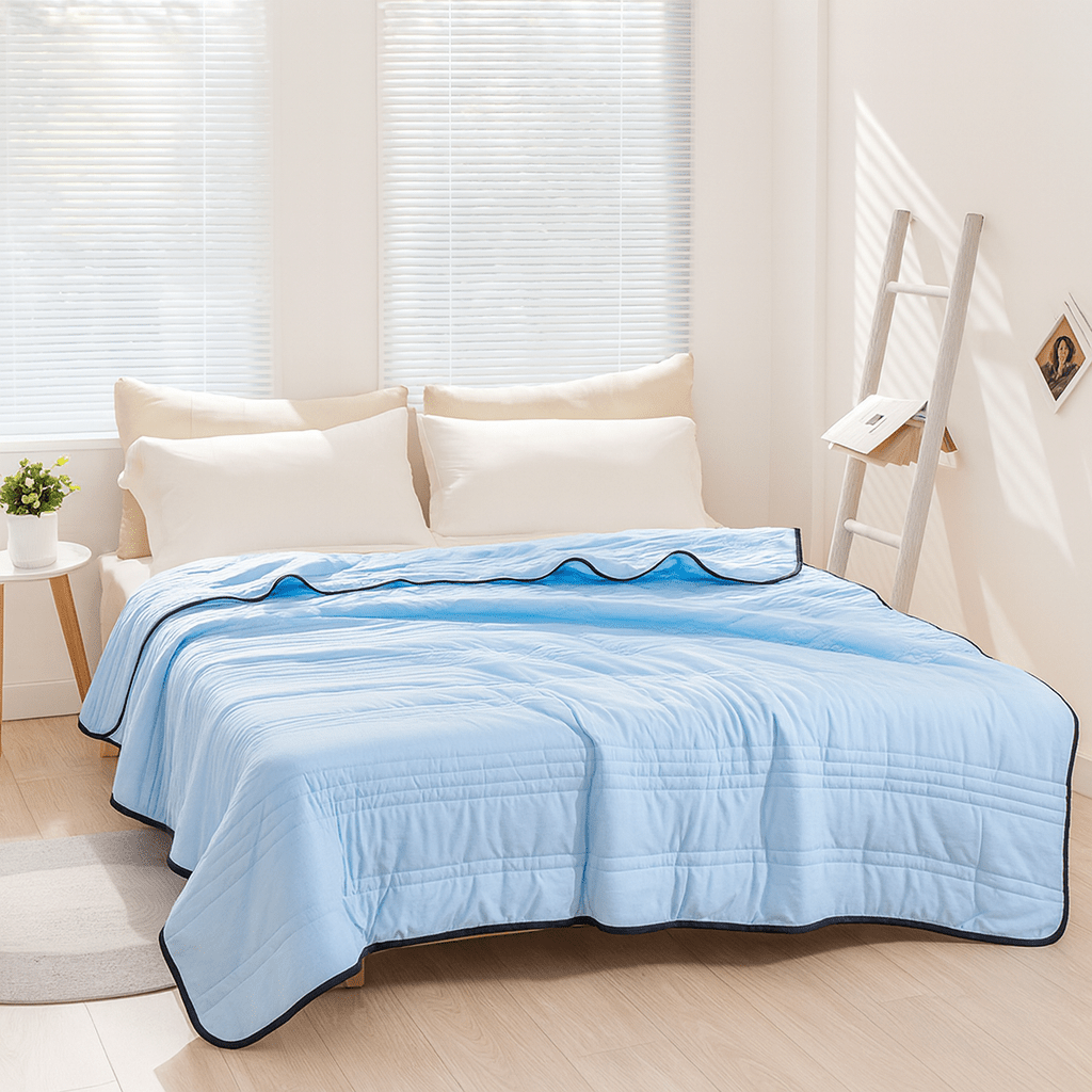 All Seasons Breathable Cooling Blanket Lightweight Moisture-Wicking Polyester