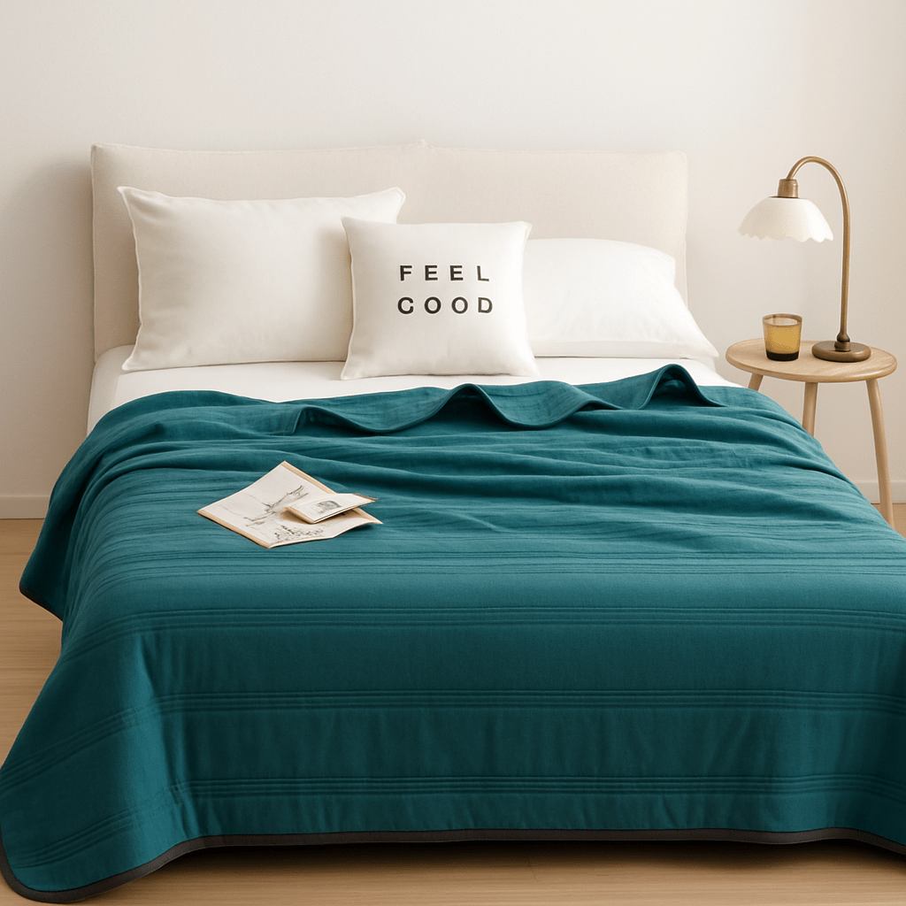 All Seasons Breathable Cooling Blanket Lightweight Moisture-Wicking Polyester