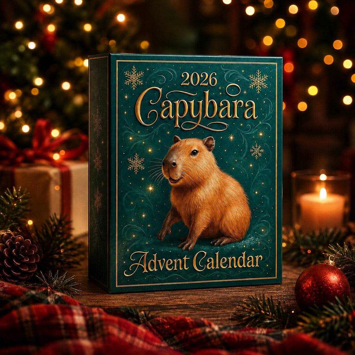 Adventní kalendář s kapybarami 2026 — 24denní odpočítávání svátečních překvapení
