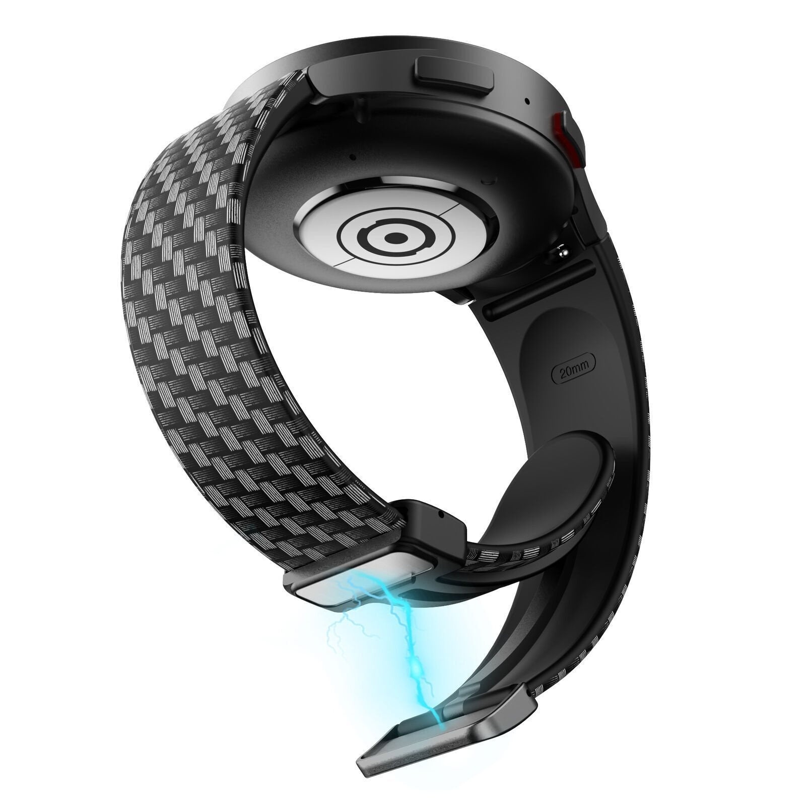 Kolfiberrem med D-spänne – precis passform för Samsung Galaxy Watch 6 Classic 47mm