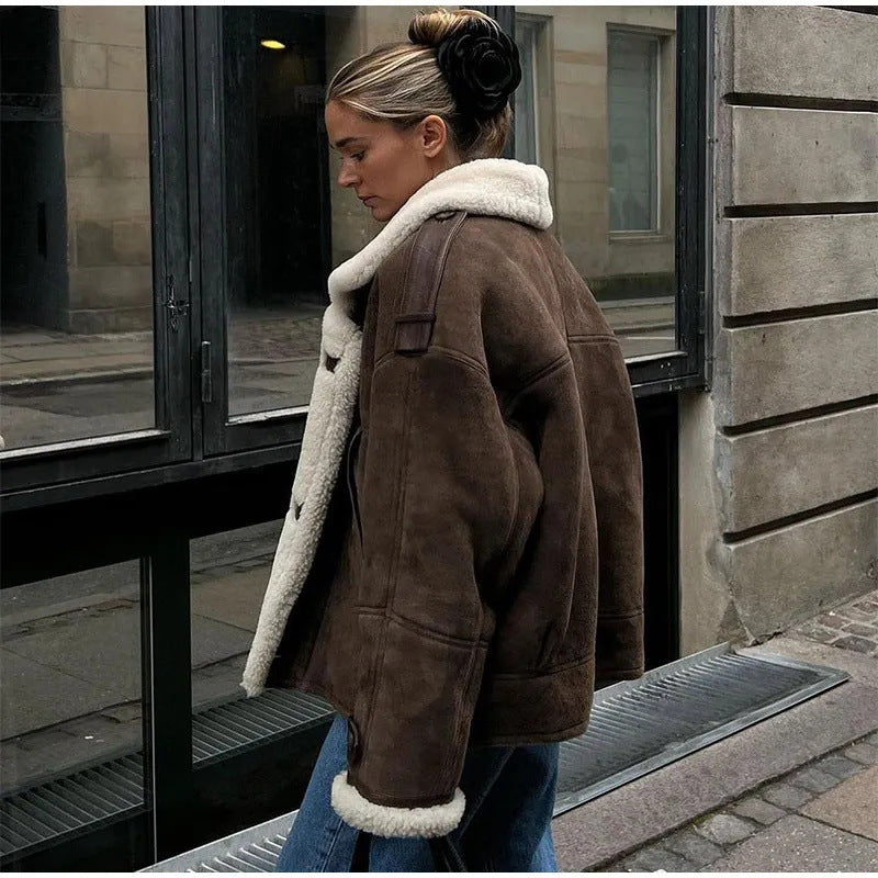 Manteau chaud en laine