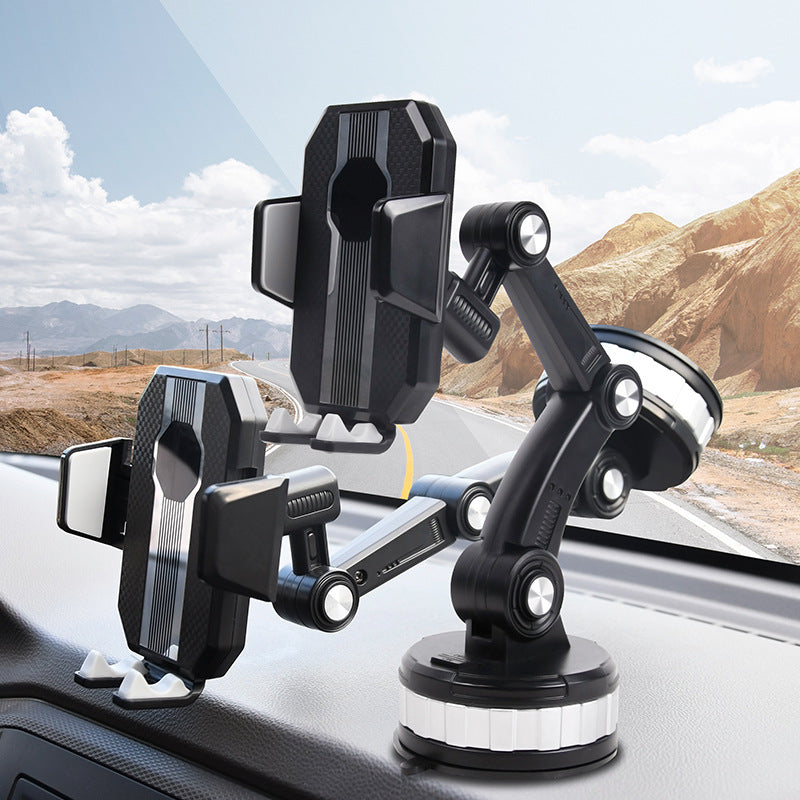 Universal Car Mount With Telescopic Arm And 360 Pivot For Windshield And Dashboard