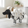 Toilettenpapierhalter freistehend mit Tiermotiv, schwarz, für 7 Rollen -    Zorenza