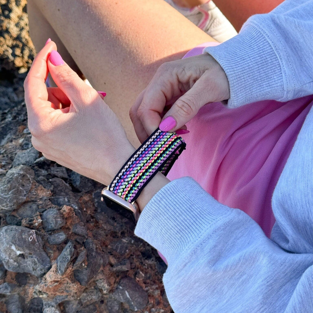Ελαστικό λουράκι Apple Watch – Πολύχρωμο ριγέ μοτίβο