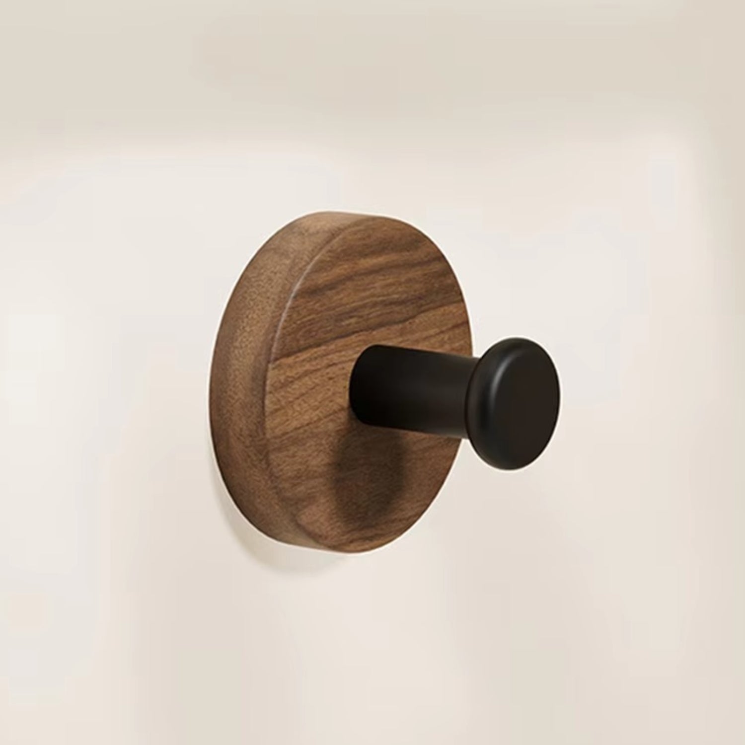 قطعة خطاف حائط خشبي دائري أنيق ذاتي اللصق | كا-موستور