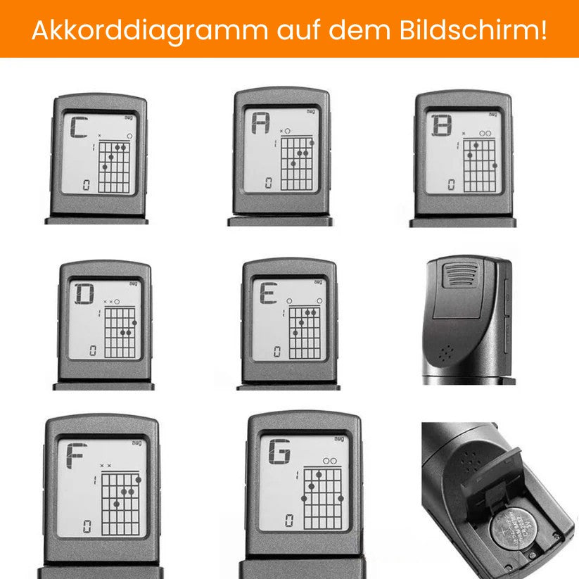 ChordMeister draagbare elektrische gitaartrainer voor beginners — Leer akkoorden en verbeter je techniek