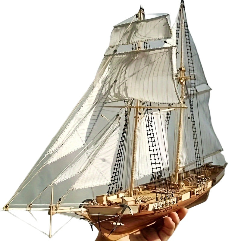 Klasszikus fa vitorláshajómodell – részletes, 3D-s kirakó a hajózás szerelmeseinek | Ka-mostore