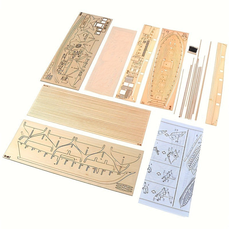Klasszikus fa vitorláshajómodell – részletes, 3D-s kirakó a hajózás szerelmeseinek | Ka-mostore