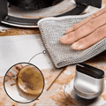CleanFix metalen draad-pannensponsjes — Set van 4 voor potten, pannen, grills en kookplaten