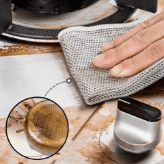 CleanFix metalen draad-pannensponsjes — Set van 4 voor potten, pannen, grills en kookplaten