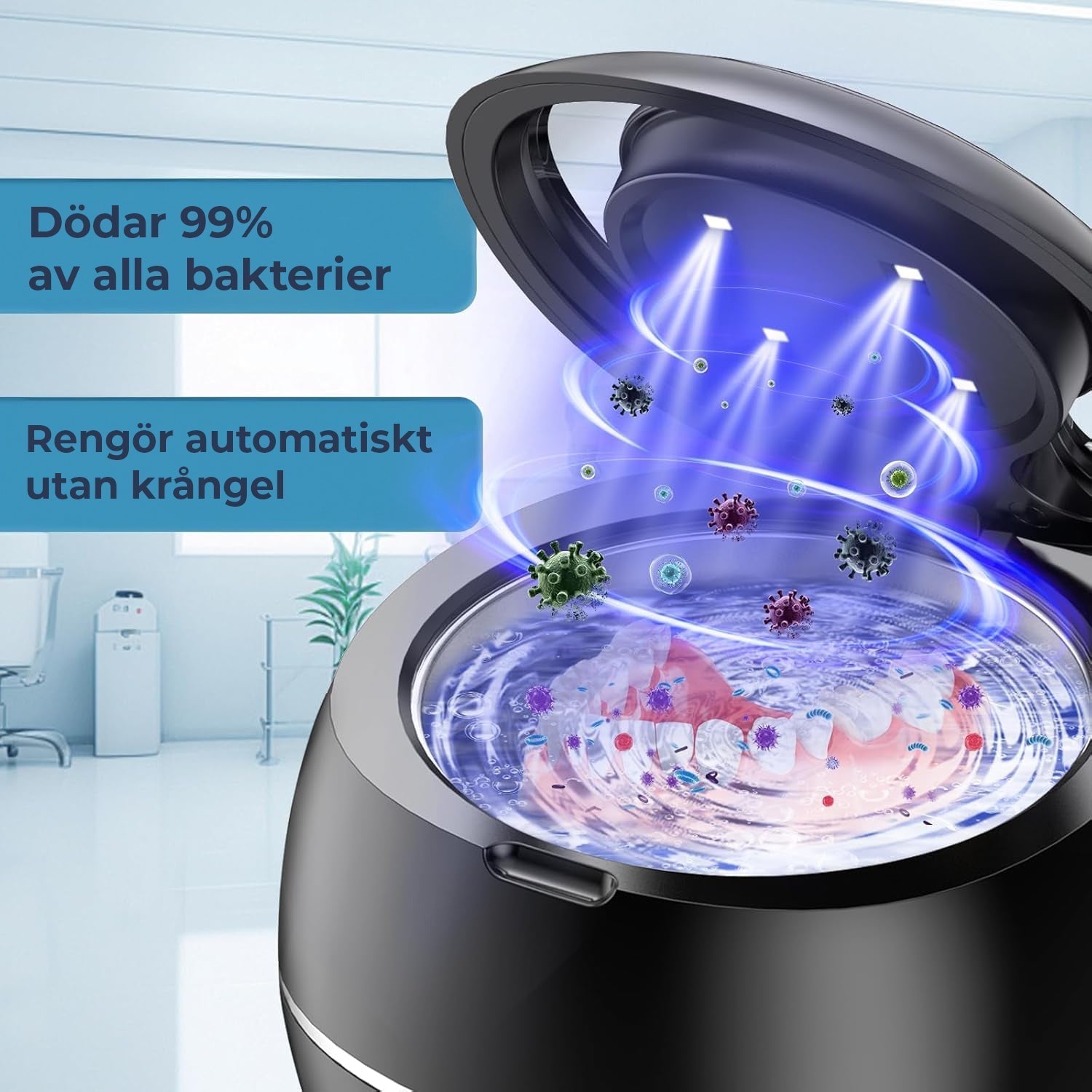 Ultrasonic Cleaner for Mouthguards, Dentures, Retainers & More | Ka-mostore